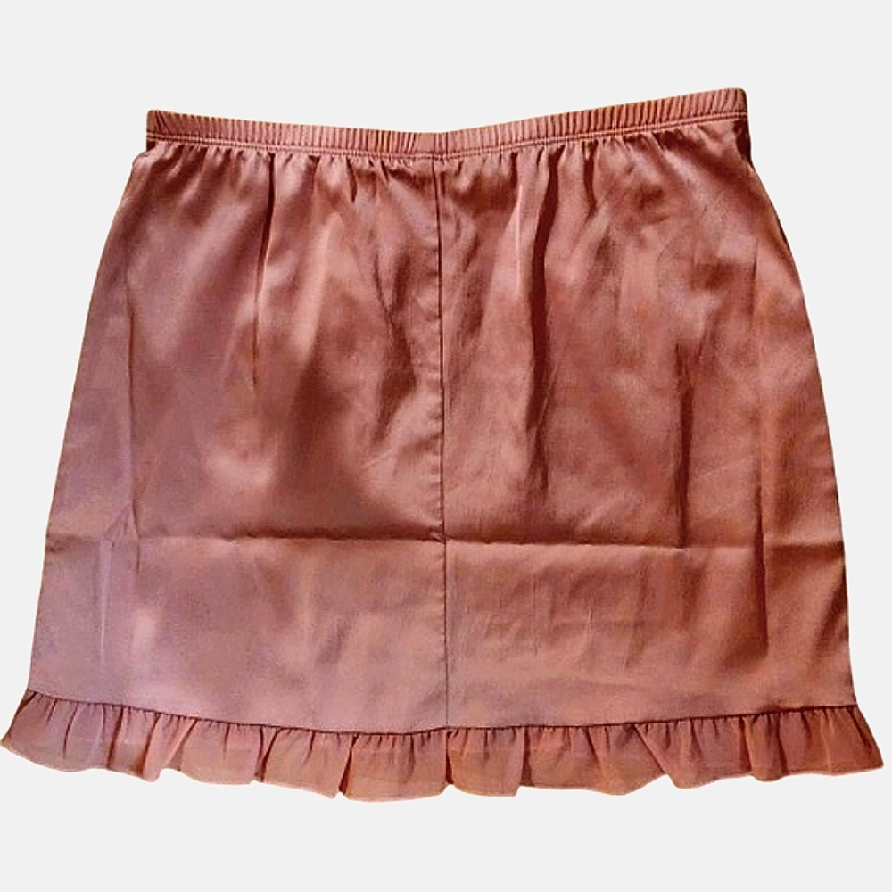 Anthropologie Dusty Pink Grunge Skirt With Ruffled Hem Size Small NWT